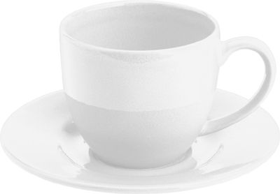 Breakfast set/Bílý - šálek s podšálkem