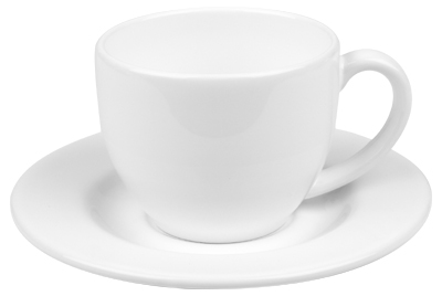 Coffee set/Bílý - šálek s podšálkem