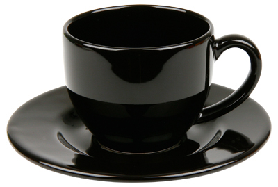 Coffee set/Černý - šálek s podšálkem