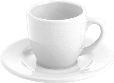 Espresso set/Bílý - šálek a podšálek