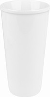 Pure White/Straight line - XXL hrnek se silikonovým víčkem